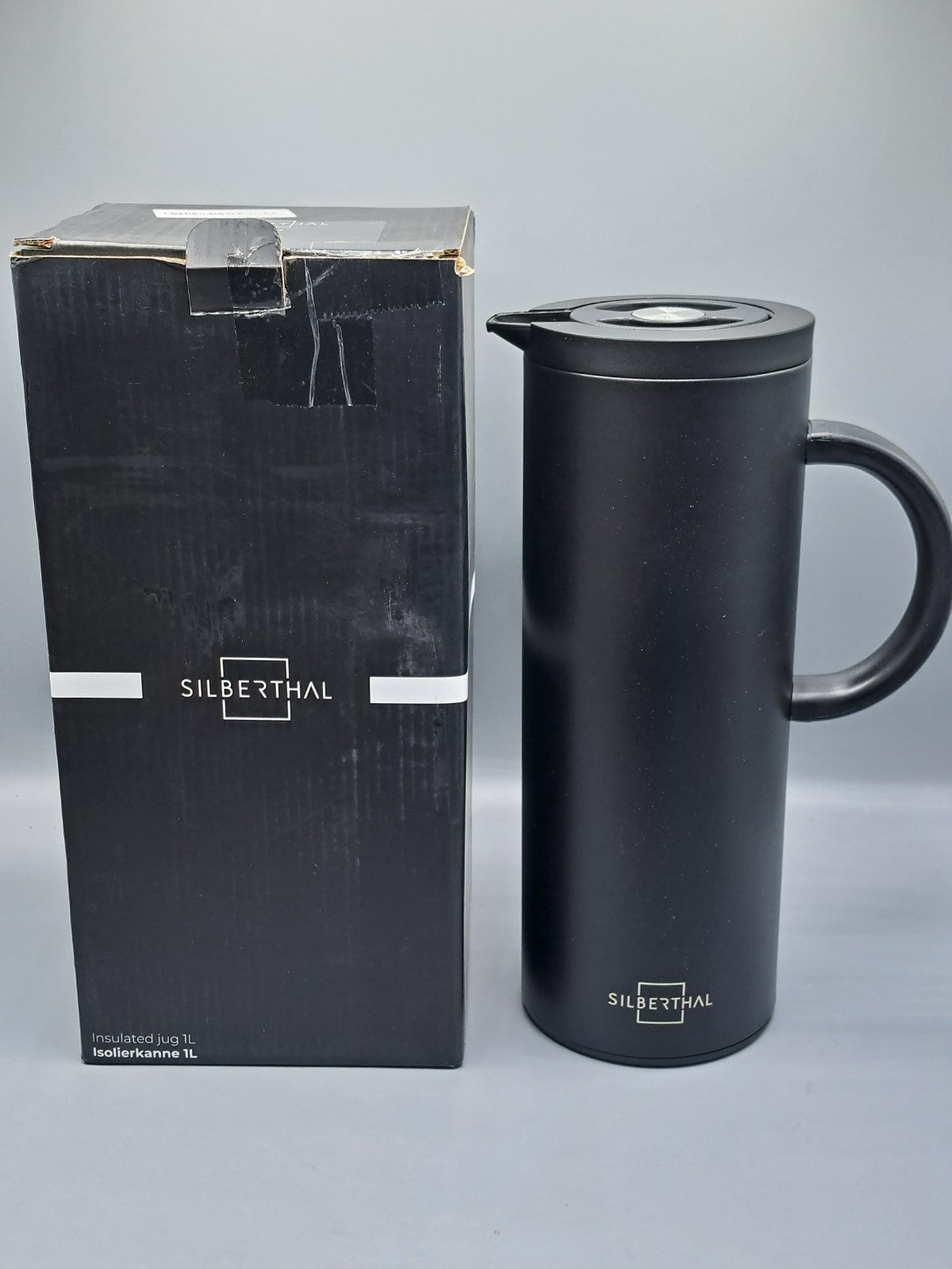 Isolierkanne Thermoskanne 1 Liter SILBERTHAL Kanne isoliert für Tee und Kaffee